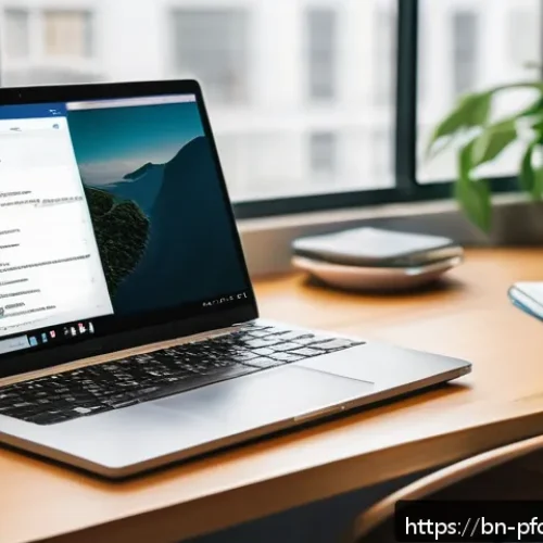 Home 17 비즈니스 전문가를 위한 포트폴리오 경력 전략 - A professional Bengali digital portfolio workspace scene, featuring a modern laptop screen displayin...